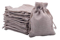 Sansam 50pcs 4.0X5.60 Inch Drawstring Burlap Gift Bags, Jute Jewellery Pouches, Small Plain Lining Burlap Favor Sacks For Herb, Spices, Jute Treat Bags for Christmas, Wedding, Party - color: Plain