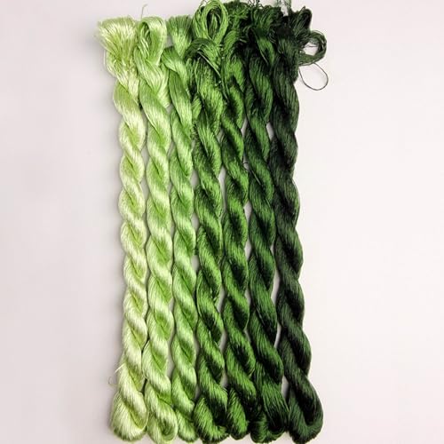 100% Mulberry Silk Embroidery Thread 7 Colors 110m Each (19) - color: 19