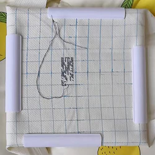 6" Square Embroidery Hoop Cross Stitch Frame Plastic Embroidery Frame Clip - size: 6 x 6 inch