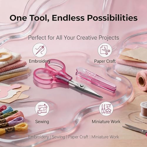 PAFASON Small Travel Embroidery Craft Scissors Set Straight Curved Tip - style: Contemporary
