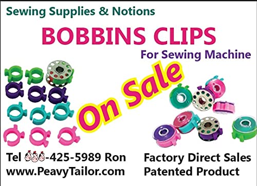 12 Piece Bobbin Holder Set for Sewing Machines - Bobbin Clamps for Organizing Threads and Avoiding Tangles