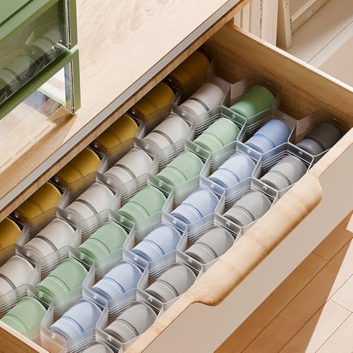 Honeycomb Separator Adjustable Drawer Organizer Divider for Underwear Belt-Scarf Socks Organizer (White(2pcs)) - color: White(2pcs)