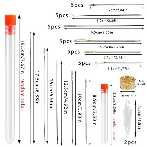 Jupean Long Sewing Needles Large Eye Darning Needle Stitching Needles - style: 11 Size