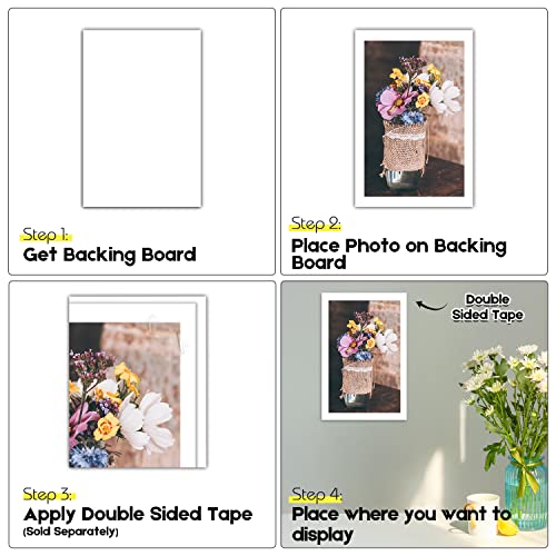 Golden State Art 12x18 White Backing Board, 10 Pack Backer Board for Print - size: 12x18