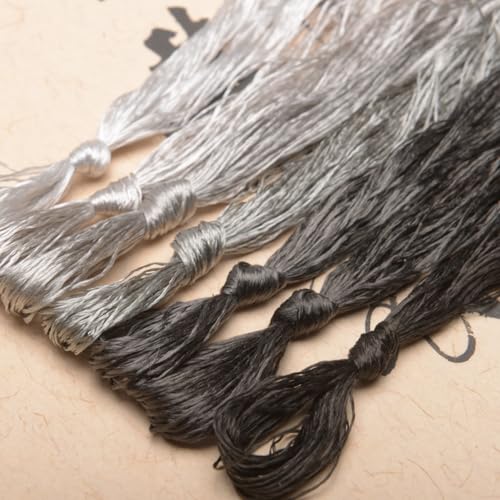100% Mulberry Silk Embroidery Thread 7 Colors 110m Each (41) - color: 41