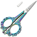 Small Sharp Embroidery Scissors, Precision Detail Sewing Shears - color: Rainbow
