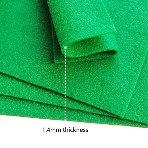 Jtnohx Soft Felt Fabric Flexible Craft Felt Sheets Green 6" 20Pcs 1.4mm - color: Green
