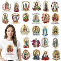 Dazoratix Guadalupe Iron on Transfers - 24 Sheets Our Lady of Guadalupe DTF Transfers Ready to Press Virgen de Mary Heat Patches Religious Stickers Vinyl Decals T Shirts Clothing Pillow Bag DIY Crafts - style: Our Lady of Guadalupe