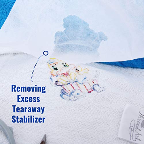 Threadart Tearaway Embroidery Stabilizer | 1.6 oz 10" x 50 yd roll - size: TEAR-AWAY 11"X11" SHEETS