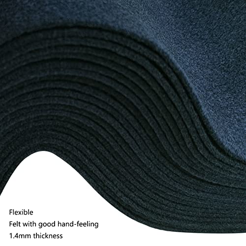 Jtnohx Soft Dark Blue Felt Sheets Flexible Felt Fabric for Crafts 12" 20Pcs - color: Dark Blue