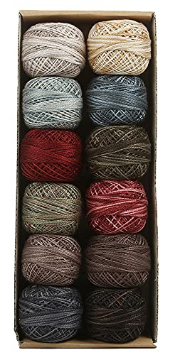 Valdani Pearl Cotton Sz 8 | Folk Art Fusion II Collection | 74 Yds/Ball - color: Folk Art Fusion II, size: 8