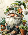 WUSARPLY Gnome Stamped Cross Stitch Kits for Beginners Adults - color: J087