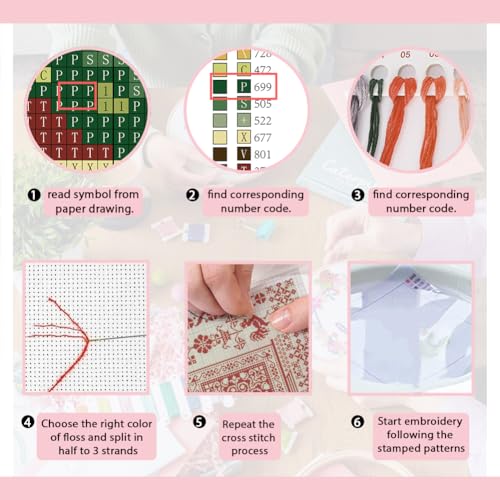 FREEBLOSS 11CT Cross Stitch Kits 18x18in Country House Theme