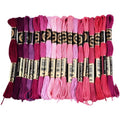 18 Skeins 6 Strands Pink Embroidery Thread Floss for Hand Sewing - color: Pink