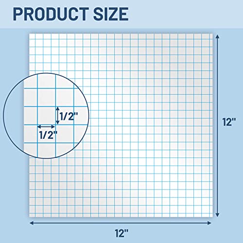 selizo Transfer Paper, 50 Pack Contact Paper Clear Transfer Tape Bulk for Craft - color: 50 Pack, size: Medium Tack Tape with Grid Lines