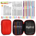 IMZAY Crochet Hooks Set, 54Pack Crochet Needles Set Ergonomic Crochet Hooks - color: Red, size: 54 Pcs