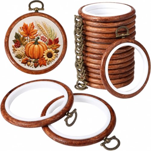 Burbell 15 Pcs 4 Inch Round Embroidery Hoops Frame - size: 4 Inch