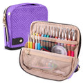 MYBAGZING Empty Crochet Hook Case, Stand-Up Crochet Hook Organizer - color: Purple, size: Case (Empty)