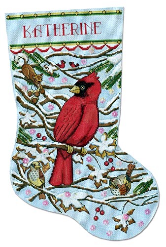 Cardinal Counted Cross Stitch Stocking Kit