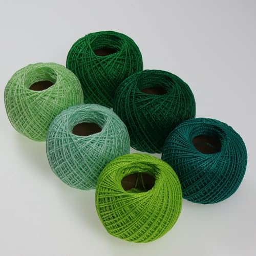 KCS Mercerized Pearl Cotton Thread Size 8 Crochet Needlework Embroidery Threads Ball (6, 05) - color: 05