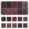 5000pcs Glass Seed Tube Bugle Beads for DIY Jewelry Making - color: Purple