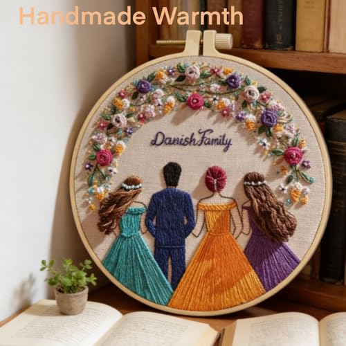 Wedding Photos Embroidery Starter Kit, Valentine's Day Gifts，DIY Needle Punch Kit, Punch Needle Kits for Beginners,Include Pre-Printed Fabric,Tools,Embroidery Hoop,Threads. (Wedding Photo No..1) - color: Wedding Photo No..1