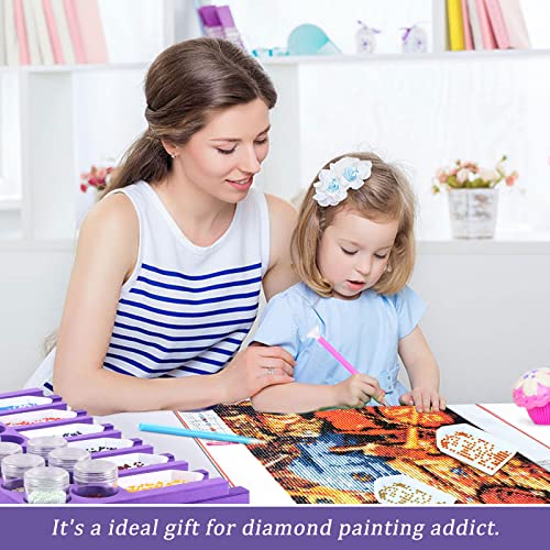 Diamond Painting Accessories Tray Organizer, Diamond Art Painting Beads Sorting Storage containers, Diamond Art Accessories Tools Kits for Rhinestones/5D Diamond Embroidery/DIY Crafts (12 Slots Trays) - color: 12 Slots Trays