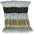 LE PAON Embroidery Floss, 14-Pack Six Strands 100% Long Staple Cotton Embroidery Thread, 8.7-Yard，Color Number：162, Very Lt Blue Lighter Than - color: 162