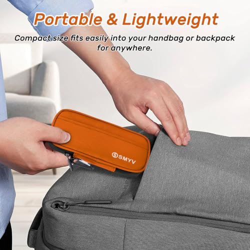 SMYV Insulin Cooler Travel Case with 2 TSA Approved Ice Packs, Orange - color: Orange