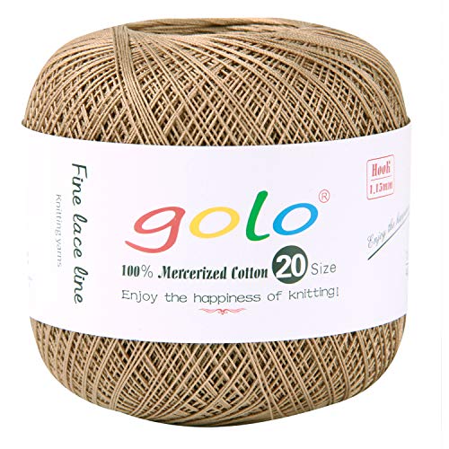golo Crochet Thread Yarns for Hand Knitting Size 20 Golden Coffer Yarn 736 - color: 736 Golden coffer