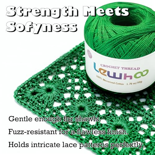 Crochet Thread, Size 10 Mercerized Cotton Lace Yarn Set - color: multicolor 1