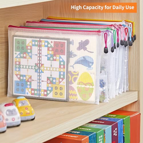 JARLINK A4 Mesh Zipper Pouch Bags, 56 Pcs Waterproof Zipper Pouch Bags - style: 56pcs