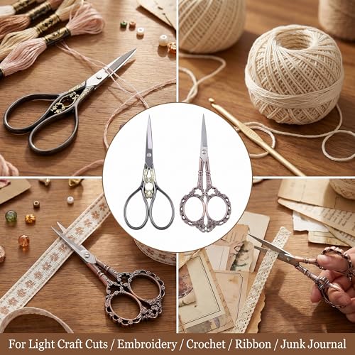 BIHRTC Vintage Plum Blossom Clouds Sewing Scissors for Embroidery, Sewing