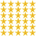 PAGOW 30 Pcs Star Iron on Patch, 1 Inch Sew on Star Embroidered Patches - color: 30 Yellow