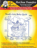Noah's Ark Baby Quilt Aunt Martha's Hot Iron Embroidery Transfer