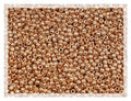 0.35oz Rocailles TOHO Seed Beads 11/0 (2.2 mm), Permanent Finish Galvanized Rose Gold (#pf551) - color: PermaFinish Rose Gold PF551 - 11/0