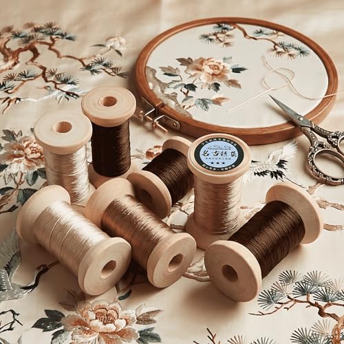Natural 100% Mulberry Handmade Embroidery Silk Thread Silk Floss (55) - color: 55