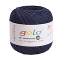 golo Crochet Thread Yarns for Begingers Size 20 Deep Blue Yarn 357 - color: 357 Deep blue