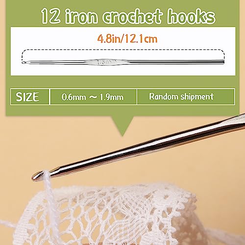IMZAY 54 Pcs Crochet Hooks Set 0.6–6.5mm Ergonomic Crochet Needles Set - color: Pink, size: 54 Pcs