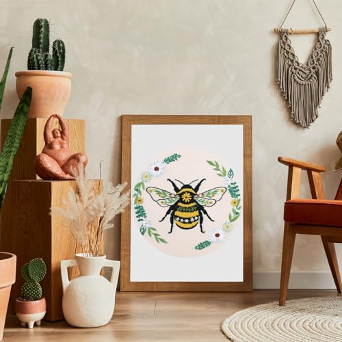 Louise Maelys Bee Embroidery Kit for Beginners Cross Stitch Kit for Adults - color: Kit-3