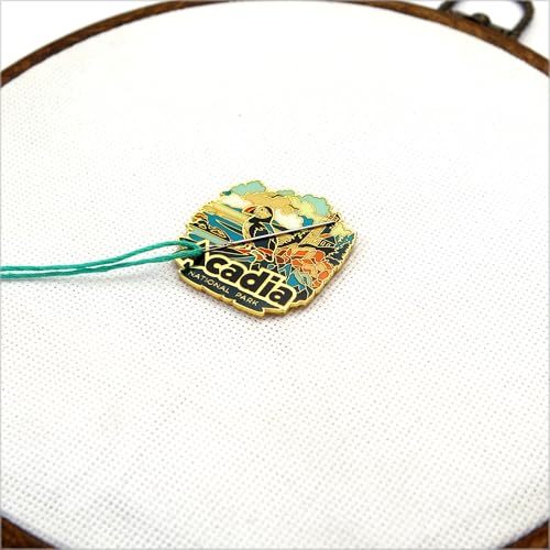 Awesome Pattern Studio Needle Minder Set - Acadia National Park Magnetic Needle Minder. Enamel Pin for Cross Stitch, Embroidery and Craft (Set #1) - color: Set #1