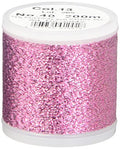 Madeira 9842-13 Metallic Nylon/Polyester Embroidery Thread, 40wt/220 yd, Textured Light Pink - color: Textured Light Pink