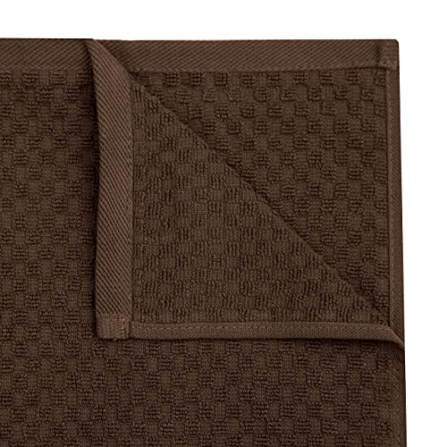 COTTON CRAFT Amazing Kitchen Towel - 12 Pack 100% Cotton Waffle Terry Towel - color: Chocolate, size: 12 Pack