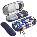 Gelozid Insulin Cooler Travel Case with 2 Reusable Ice Packs, White Flower - color: Roses, size: Cooler Case
