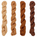 FREEBLOSS 4 Pcs Sashiko Thread Sashiko Skein 4 * 100 M Pure Cotton Embroidery Thread Japanese Sewing Threads Quilting & Embroidery Sewing Kit Supplies 4 Brown Theme Colors - color: Brown