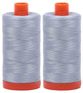 2-Pack - Aurifil 50WT - Arctic Sky (2612) Solid - Mako Cotton Thread - 1422 Yards Each - color: 2-pack - Arctic Sky 2612