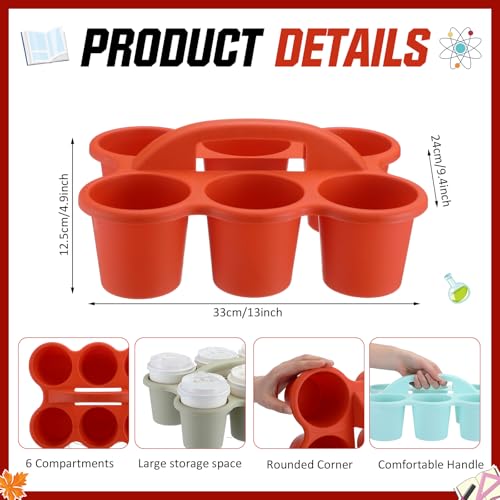 6 Pack 6 Cup Caddy for Classroom Plastic Round Desk Table Caddy, Boho - color: Boho