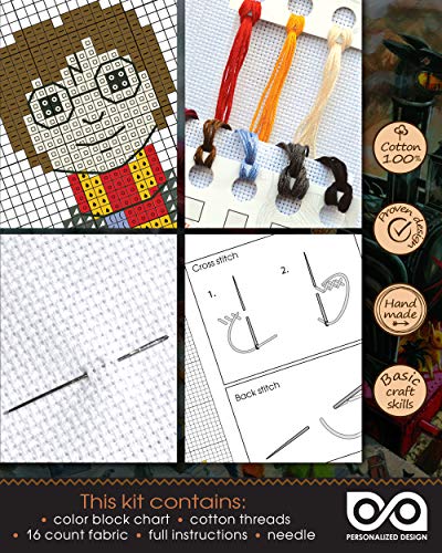 Personalized.Design Cross Stitch Kit of Bookmark “Until the Very End” - color: Harry
