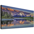 JATOK Diamond Painting Kit for Adults, Mount Moran at Dusk, 35.5 x 15.7 in - color: Green