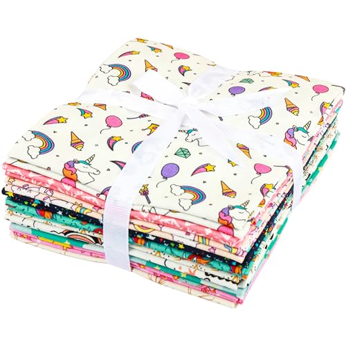 Craftido -25 Options- 100% Cotton Quilting Fabric Bundles 10pcs Fat Quarters 18”x21”-Medium Weight 5.2 oz- Soft Cotton for Quilting, Sewing Project, Patchwork, DIY Crafts – Day Dreaming - color: Day Dreaming